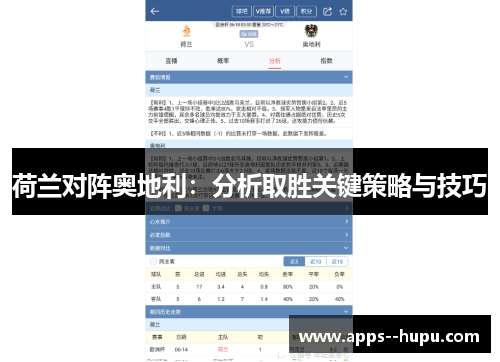 荷兰对阵奥地利：分析取胜关键策略与技巧